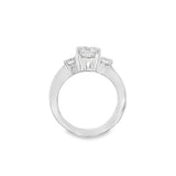 Estate Three Stone Diamond Wedding Set