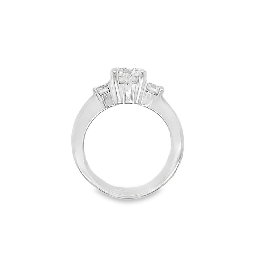 Estate Three Stone Diamond Wedding Set