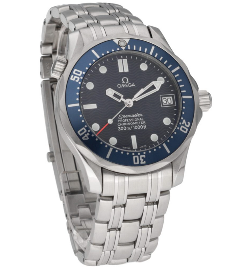 White Stainless Steel 2000 Omega Seamaster Pro Stainless Steel 42mm Bl