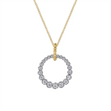 Gabriel & Co. Two Tone Bujukan Diamond Circle Necklace