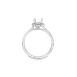 Lady's White 18 Karat Halo Ring