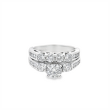 Estate 3 Stone Diamond Wedding Set