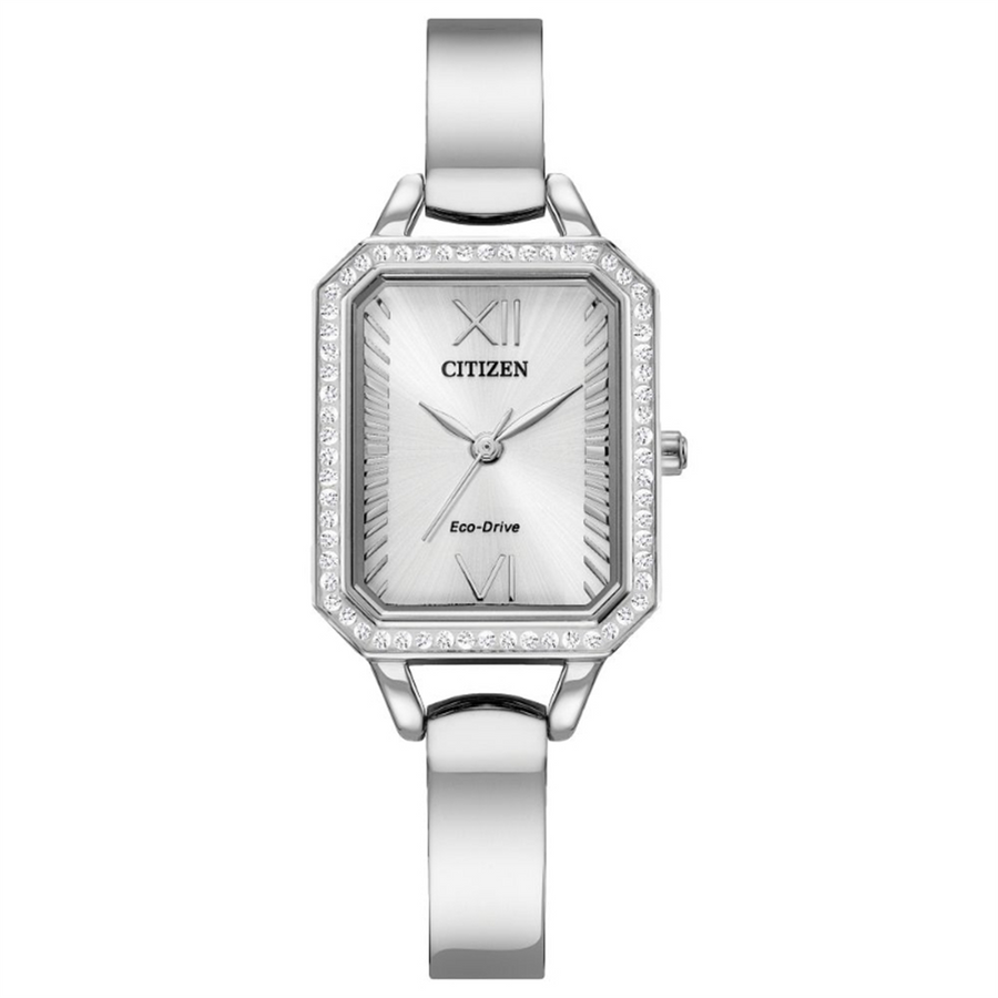 CITIZEN Eco-Drive Silhouette Chrystal Ladies Watch Stainless Steel