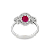 Oval Ruby and Diamond Ring