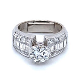 Estate Ladies Diamond Wedding Ring 18KT White Gold