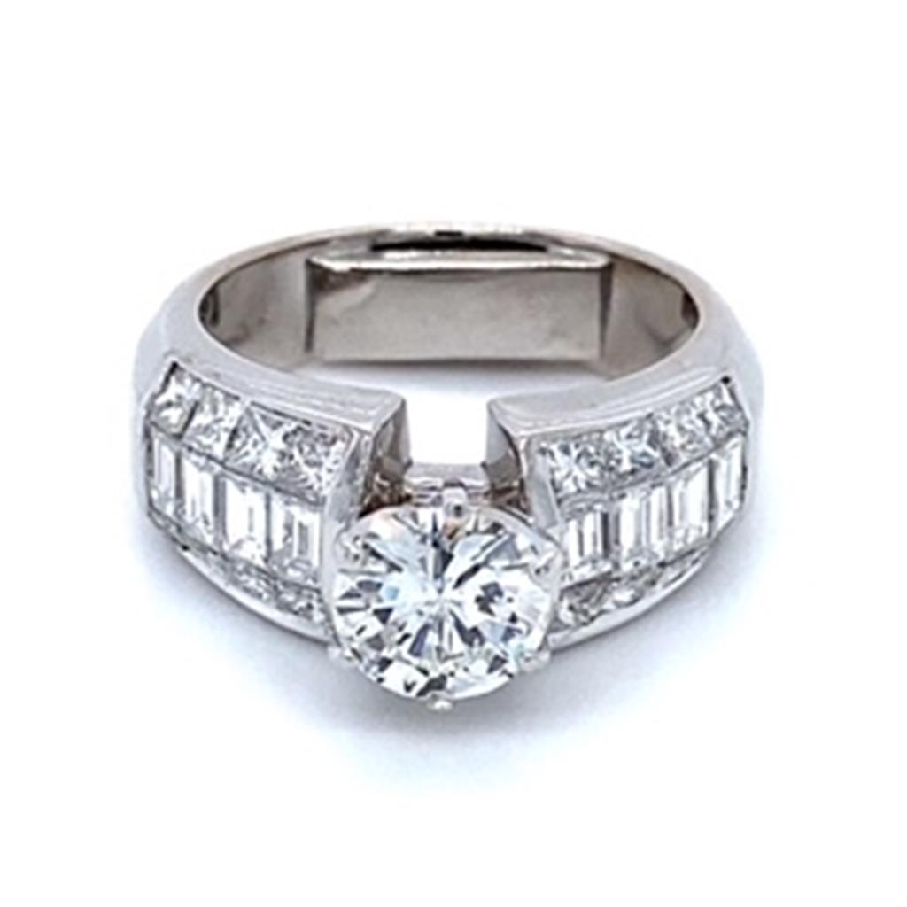 Estate Ladies Diamond Wedding Ring 18KT White Gold