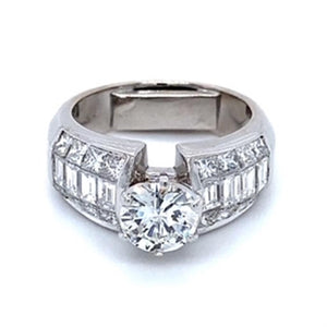 Estate Ladies Diamond Wedding Ring 18KT White Gold