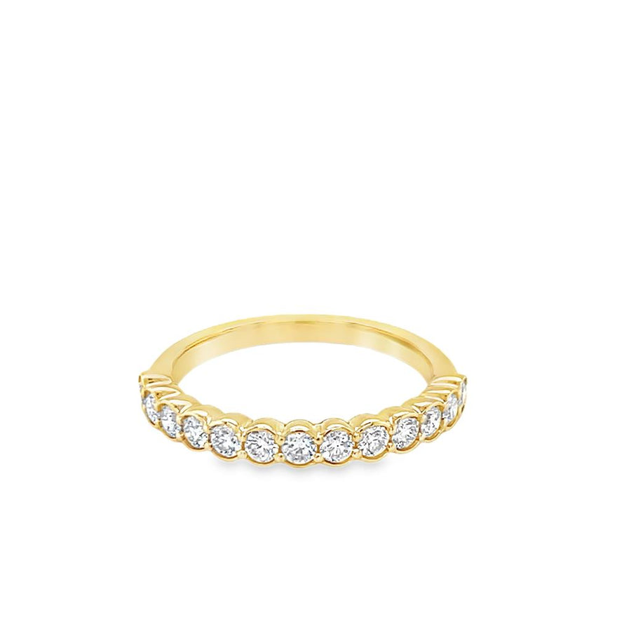 Lady's Yellow 14 Karat Bezel Half Anniversary Wedding/Anniversary Ring