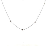 Lady's Yellow 14 Karat 5 Bezel Sation Necklace Length 18 With 5 = 0.39