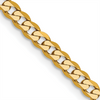 14 Karat Yellow Gold 20 inch 2.9mm Flat Beveled Curb with Lobster Clasp Chain