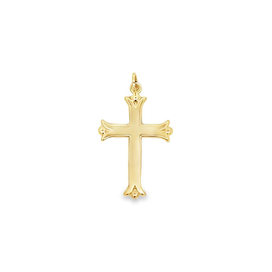 Yellow 14 Karat 26X18.75mm Fancy Cross Pendant Estate Jewelry Gram Wei