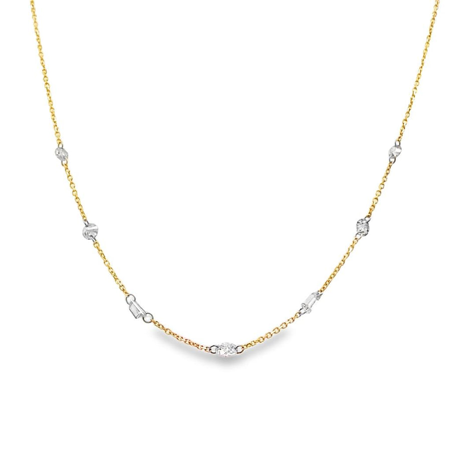Floating Multi-Shaped Diamond Necklace