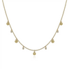 Gabriel & Co. Fashion 14K Yellow Gold Station Droplet Necklace