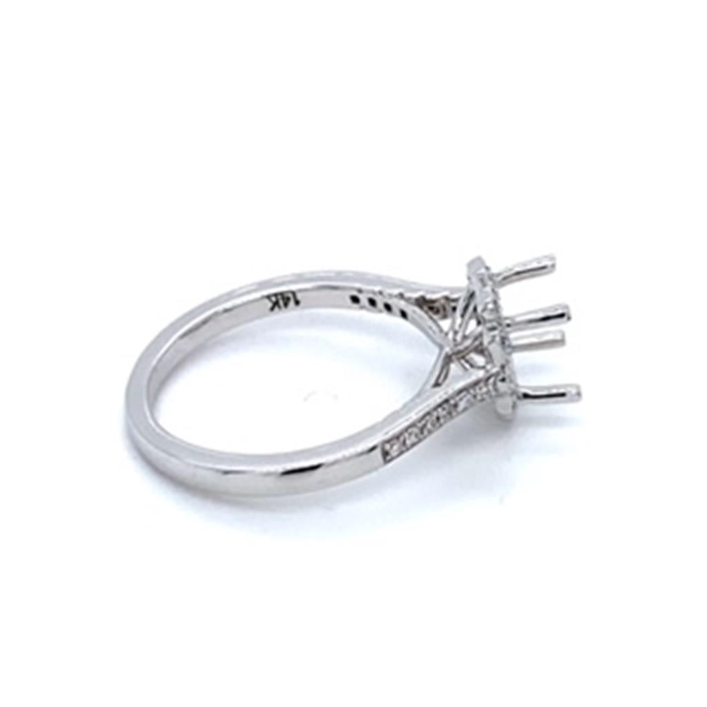 Coast Diamond Vintage Style Scalloped Diamond Halo Engagement Ring Mounting
