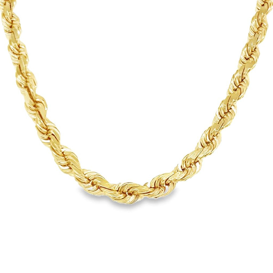 Yellow 14 Karat 2.9mm Solid Rope Chain