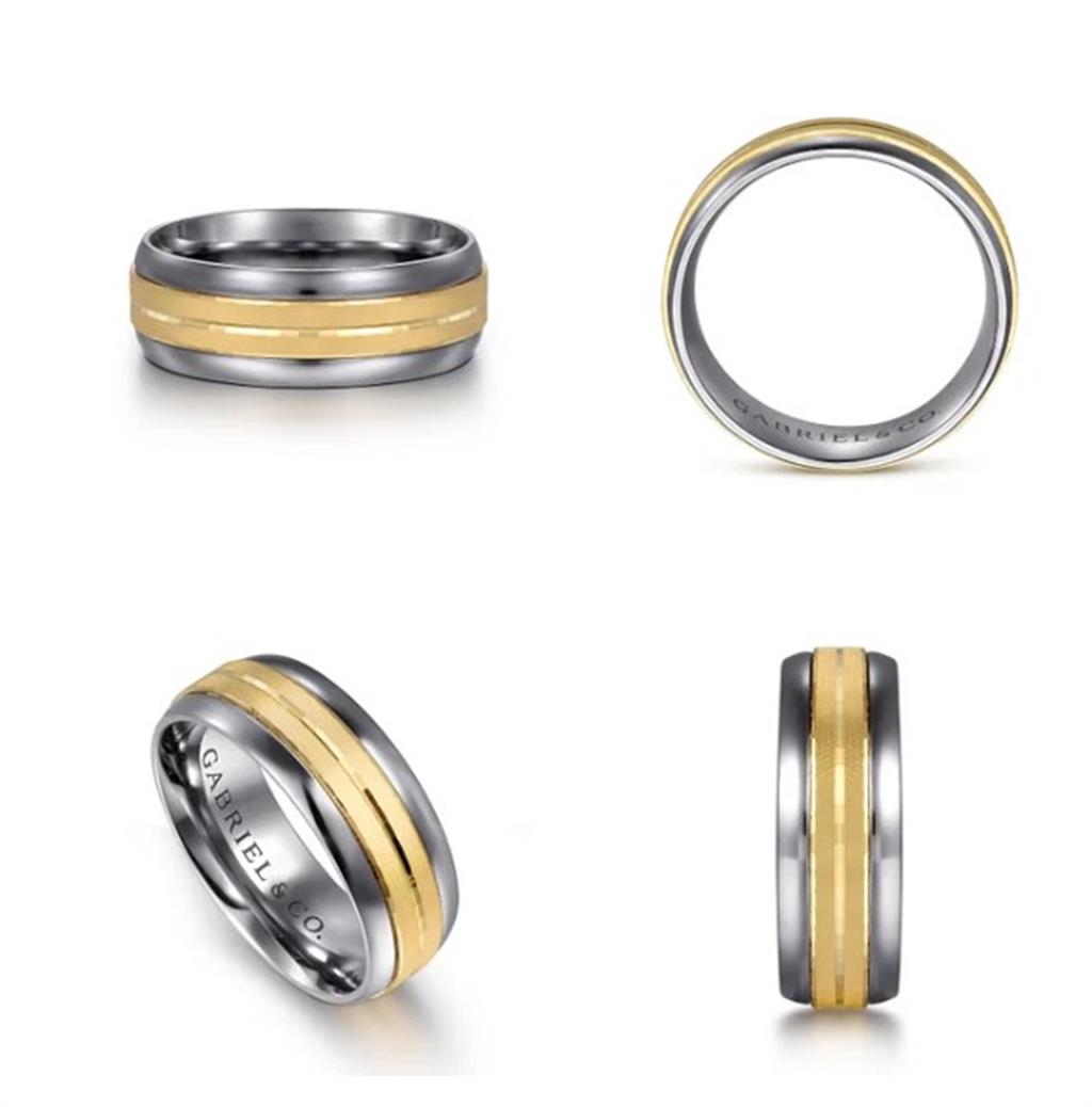 Gold Wedding Bands  -  Men'