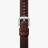 Cattail Leather Watch Strap with a Polished Stainless Steel Buckle