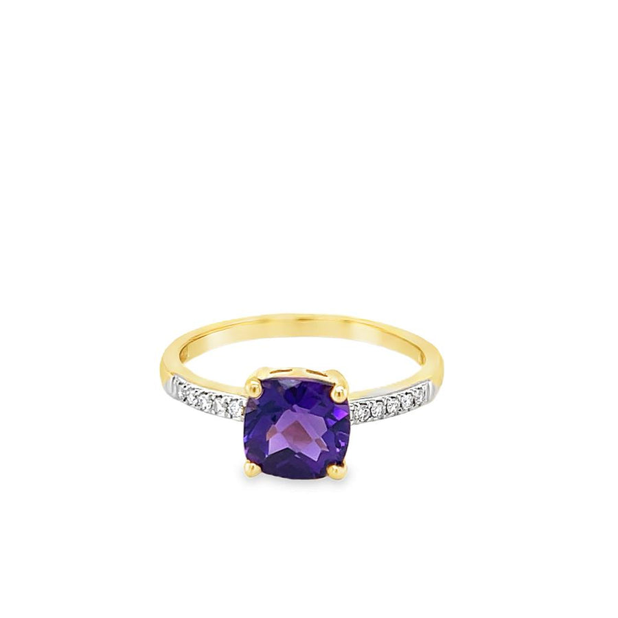Amethyst 14 Karat Yellow Fashion Ring