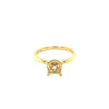 Lady's Yellow 18 Karat Hidden Halo Ring