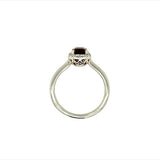 Garnet 14 Karat White Fashion Ring
