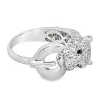 Estate Pave Diamond Panther Ring