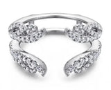 White 14 Karat Nature Pave Swirl Ring Wrap/Guard Size 6.5 Gabriel & Co