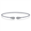 Gabriel & Co. Fashion 14K White Gold Bujukan Diamond Teardrops Bangle