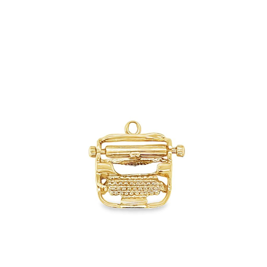 Yellow 14 Karat Typewriter Charm