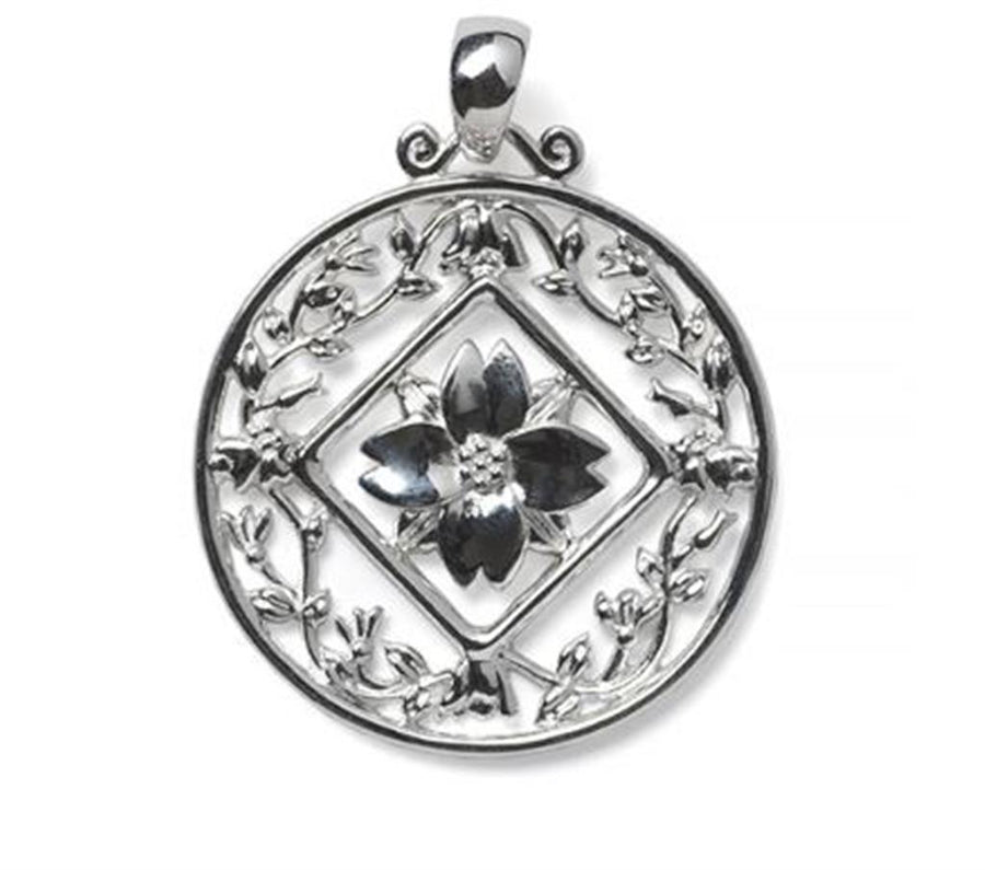 Southern Gates Diamond Cut Courtyard Dogwood Pendant