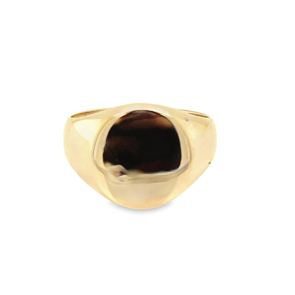 Estate Yellow 10 Karat Oval Signet Ring