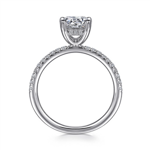 Gabriel & Co. Stasia - Straight Diamond Hidden Halo Engagement Ring Mounting