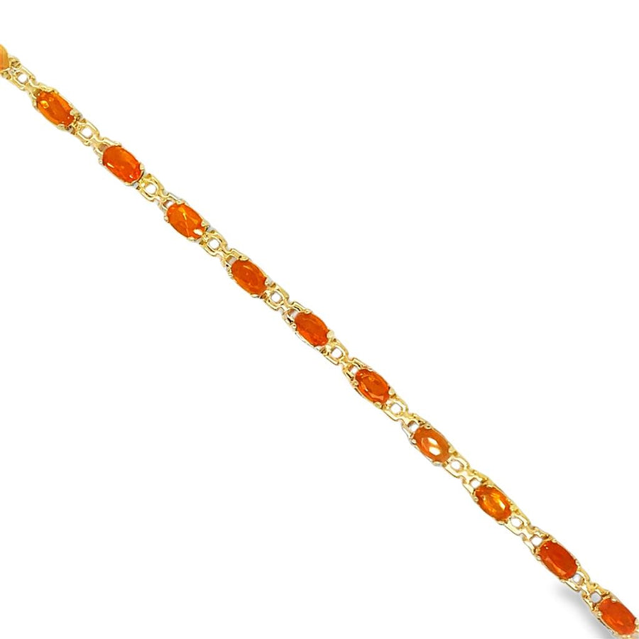 Yellow 14 Karat "X" Link Bracelet w/ Lobster Clasp Estate Jewelry Leng