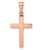 Rosé 14 Karat Beveled Cross Charms Gram Weight: 1.2