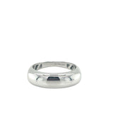 Lady's White 14 Karat Bold Rectangular Fashion Ring Size 6.5 Designer: