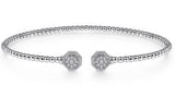 Gabriel & Co Bujukan Diamond Hexagon Open Bangle Bracelet