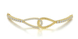 Lafonn Yellow Gold-Plated Sterling Silver Beaded Love Knot Bangle Attachment