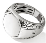 John Hardy Sterling Silver Octagon Signet Ring