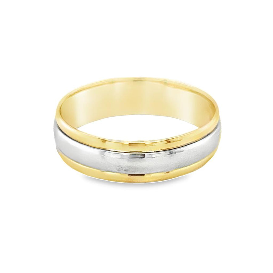 Two-tone 18 Karat/Platinum 6mm Wedding Band