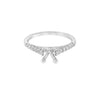 Nelson Lady's White 18 Karat 4 Prong Cathedral Straight Diamond Ring Mounting