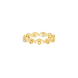 Lady's Yellow 18 Karat Wedding/Anniversary Ring Size 6.5 With 27 = 0.3