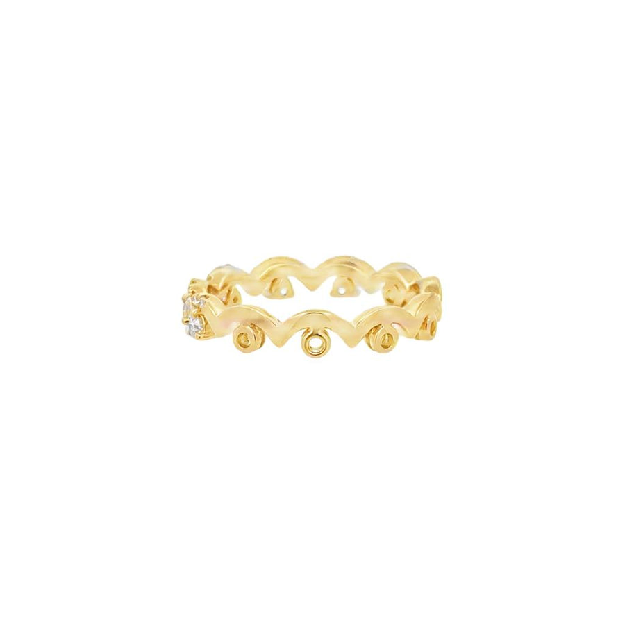 Lady's Yellow 18 Karat Wedding/Anniversary Ring Size 6.5 With 27 = 0.3