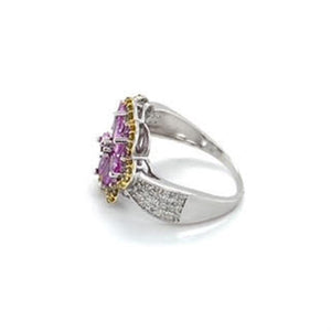 Estate Pink Sapphire and Diamond Ring