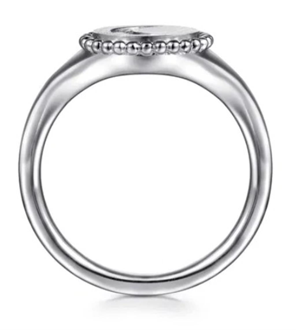 Sterling Silver Diamond Bujukan Moon Ring Size 6.5 5 = 0.03tw Round H/