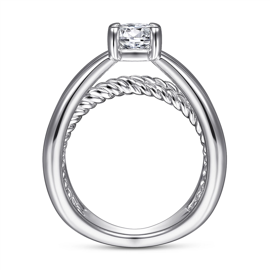 Gabriel & Co. Uta - Split Shank Twisted Engagement Ring Mounting