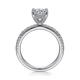 Gabriel & Co. Serenity - 14K White Gold Round Diamond Engagement Ring Mounting