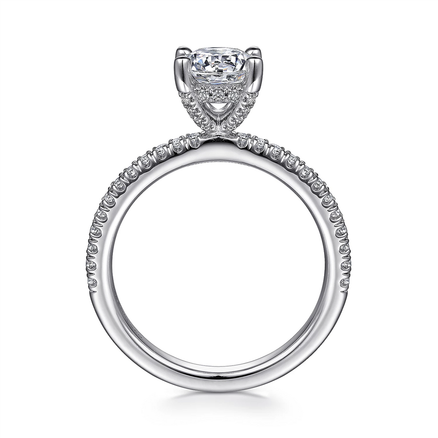 Gabriel & Co. Serenity - Straight Diamond Engagement Ring Mounting