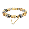 Estate Two-Tone Blue Pandora Charm Bracelet