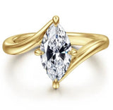 Yellow 14 Karat Compass Prong Bypass Remount Size 6.5 Designer: Gabrie