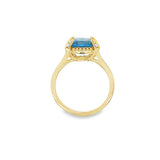 Blue Topaz 14 Karat Yellow Fashion Ring