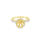 Lady's Yellow 18 Karat Twisted 6 Prong Ring Size 6.75 83 = 0.55tw Roun